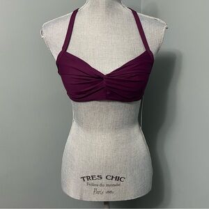 ATHLETA Twist Up Bikini Top Size 32 B/C NWT